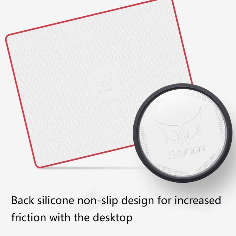 Seihoo Mouse Pad, Resin Hard Surface Mouse Mat Polymer Silicone Bottom Gaming Mousepad No Smell Waterproof for Games, Office 30 x 24 cm (11.8 x 9.5in) - Image 4